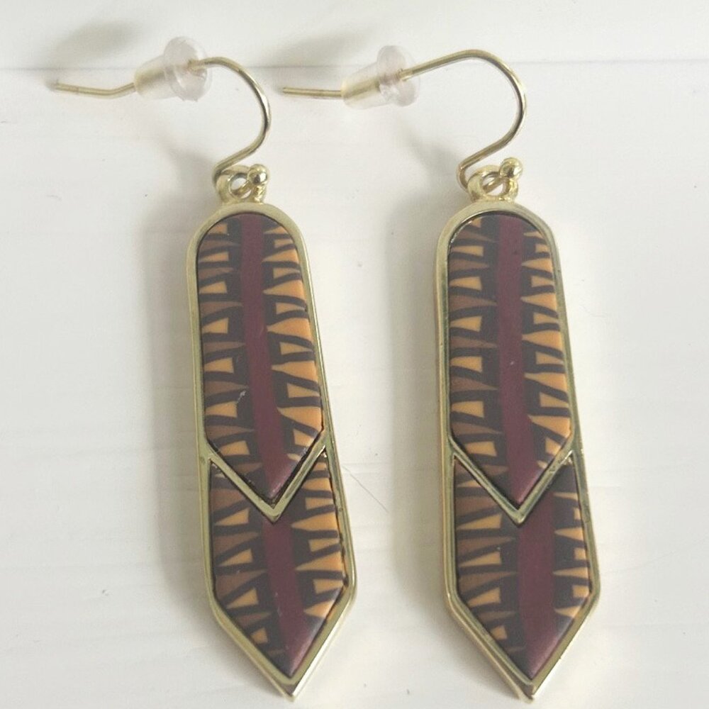 Clay reversible dangle earrings for women by Jilzarah